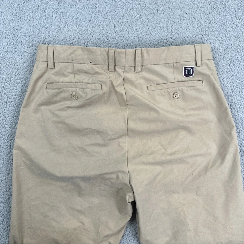 Dunning Golf Pants Men 36x29 Beige Straight Coolmax Stretch Pockets Logo